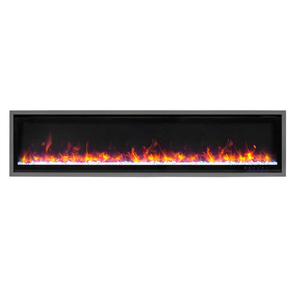 Slim 72 inch electric fireplace